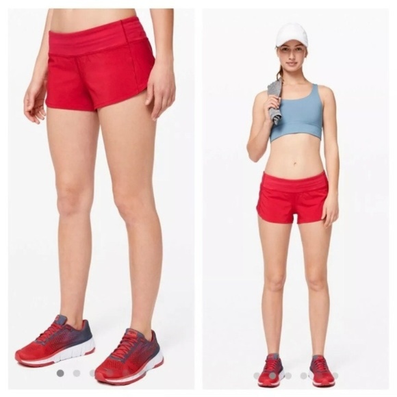 lululemon athletica Pants - Lululemon speed up short Flamenco Red size 4